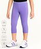 Pine Active Premium Knit Ultra Comfort  Super Stretch Aero soft Capri Leggings - Purple