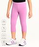 Pine Active Premium Knit Ultra Comfort  Super Stretch Aero Soft Capri Leggings - Pink