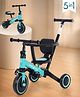Babyhug Most Advanced 5 in 1 Tricycle with Adjustable Parent Handle - Aqua Blue