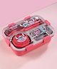 Disney By Gluman Trio Lunch Box With Stitch Print - Pink- Steel Lunch Box