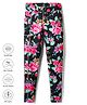 Pine Active Knit Full Length Super Stretch Leggings with Floral Print - Black