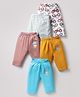 OHMS Single Jersey Knit Full Length Lounge Pants with Animal & Truck Print Pack of 5 - Multicolor