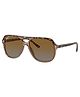 Ray-Ban Abstract Designed Polarized Square Sunglasses - Havana & Brown
