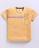 Tacos Cotton Knit Half Sleeves Lets Do Something Epic Text Printed Tee - Mustard
