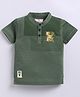 Tacos Cotton Knit Half Sleeves Never Lokk Back Text Printed Tee - Green