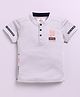 Tacos Cotton Knit Half Sleeves Virtual Replica Text Printed Tee - Light Grey