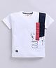 Tacos Cotton Knit Half Sleeves Abstract Printed Tee - White