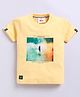 Tacos Cotton Knit Half Sleeves Light House Printed Tee - Lemon Light Yellow