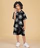 Ninos Dreams Cotton Rayon Half Sleeves Sun Printed Coordinating Shirt & Shorts Set - Black
