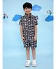 Vastrarth Cotton Half Sleeves Baby Animals Printed Coordinating Shirt & Shorts Set - Black