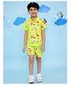 Vastrarth Cotton Half Sleeves Balloons Printed Coordinating Shirt & Shorts Set - Yellow