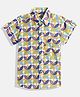 Vastrarth Cotton Half Sleeves Geometric Printed Shirt - Blue