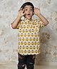 Vastrarth Cotton Half Sleeves Floral Motifs Printed Kurta Style Shirt - Mustard