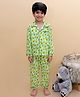 Vastrarth Cotton Woven Full Sleeves Avocados Printed Coordinating Night Suit Set - Green