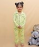 Vastrarth Cotton Woven Full Sleeves Baby Rabbits Printed Coordinating Night Suit Set - Yellow & Green