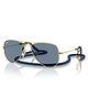 Ray-Ban Colour Blocked UV Protected Pilot Sunglasses With Attached Holder - Gold