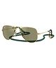Ray-Ban Colour Blocked UV Protected Pilot Sunglasses With Attached Holder - Gold