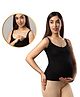 TUMMY Bamboo Cotton Sleeveless Solid Maternity Camisole With Nursing Access - Black