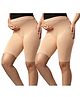 TUMMY Bamboo Cotton Pack Of 2 Solid Maternity Over Belly High Waist Body Shapers - Beige