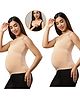 TUMMY Bamboo Cotton Pack Of 2 Sleeveless Solid Maternity Camisoles With Nursing Access - Beige