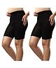TUMMY Bamboo Cotton Pack Of 2 Solid Maternity Over Belly High Waist Body Shapers - Black