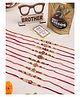 NVR Unisex Set of 10 Red Artificial Stones and Beads Rudraksh Thread Rakhi Combo - Red