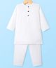Babyhug Cotton Woven Full Sleeves Kurta Pajama Set with Embroidery - White