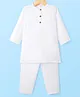 Babyhug Cotton Woven Full Sleeves Kurta Pajama Set with Embroidery - White