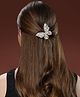 Vogue Hair Accessories AD Stone Butterfly Hair Clip - Silver
