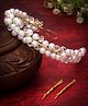 Vogue Hair Accessories Handmade Pearl Juda Hair Accessories - White