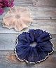 Vogue Hair Accessories Big Size Pearl Scrunchies Ponytie - Pack of 2