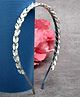 Vogue Hair Accessories Leaf Shape Stone Hairband Headband - Silver