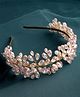 Vogue Hair Accessories Full Crystal Beads Hairband Headband - Pink