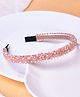Vogue Hair Accessories Crystal Beads Hairband Headband - Peach