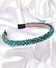 Vogue Hair Accessories Crystal Beads Hairband Headband - Green