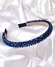 Vogue Hair Accessories Crystal Beads Hairband Headband - Blue