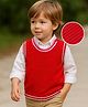 Babyhug Knit Sleeveless Solid Color Sweater Vest - Red