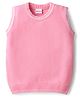 Babyhug Knit Sleeveless Solid Color Pullover Sweater Vest - Pink