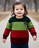 Babyhug Knit Full Sleeves Pullover Sweater with Color Block - Multicolor
