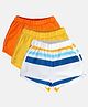 MINI KLUB Cotton Pack Of 3 Solid & Striped Shorts - Yellow Orange & White