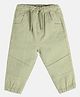 MINI KLUB Cotton Solid Joggers - Beige