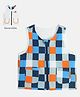 MINI KLUB Cotton Sleeveless Checked Reversible Gilet - Blue & White