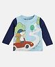 MINI KLUB Cotton Full Sleeves Dog Printed Tee - Blue