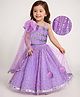 Babyhug Woven Lehenga Choli Set With Sequin Detailing & Dupatta - Lavender