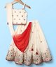 Babyhug Woven Sleeveless Lehenga Choli Set With Sequin Detailing & Dupatta - White