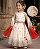 Babyhug Woven Sleeveless Lehenga Choli Set With Sequin Detailing & Dupatta - White