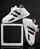 asian Colour Blocked Velcro Closure Sneakers - Beige White & Brown