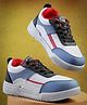 asian Colour Blocked With Lace Up Sneakers - Grey & Slate