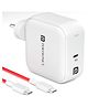 Portronics Adapto 65C 65W Type C PD Super Fast Charger Adaptor for Laptop, Smartphone, iPads & Tablets, GaN Technology, Best for Samsung, iPhone, Nothing, iPads, MacBook, Type C Laptop(White)