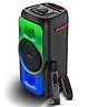 Portronics POR-2343 Iron Beats III 200W Party Speaker with Wireless Karaoke Mic, Upto 4 Hours Playtime, Bluetooth V5.3, SD Card/USB Drive/AUX in Port, Full Screen LED Lights, Bass Adjustment (Black)
